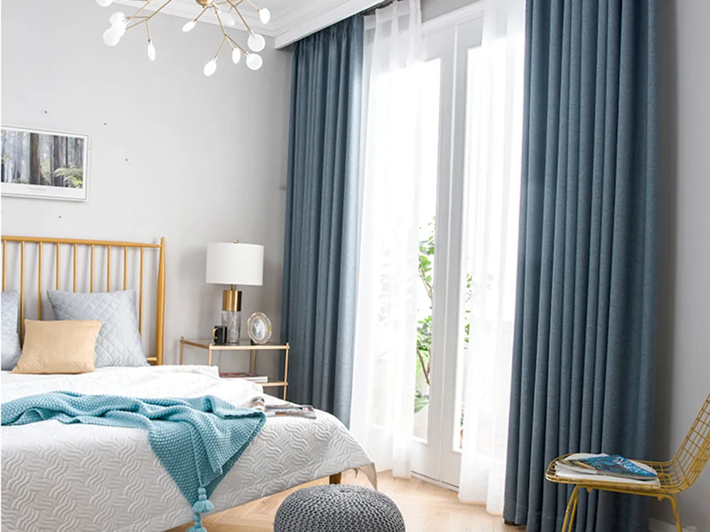 Jini smart curtain controller in a living room