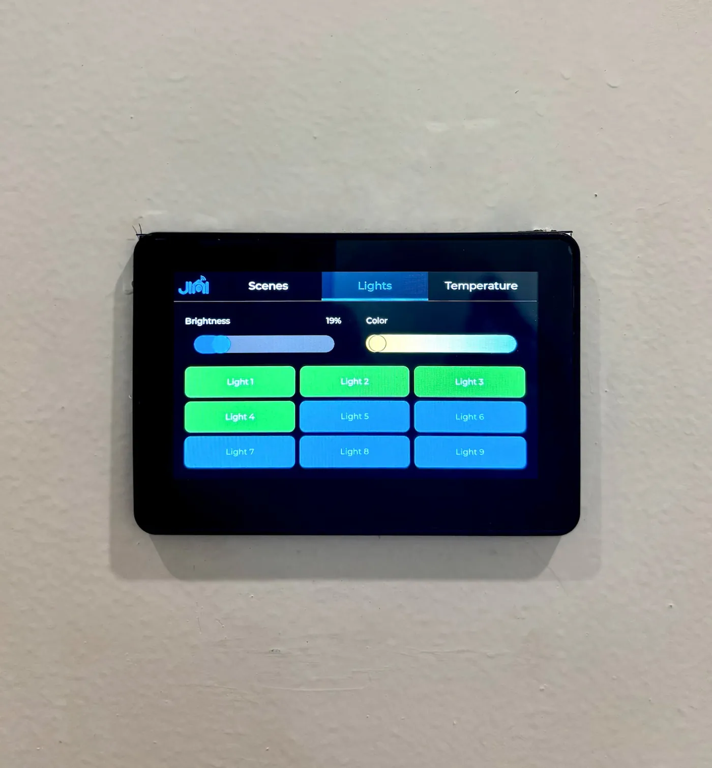 Jini touch screen control panel for home automation